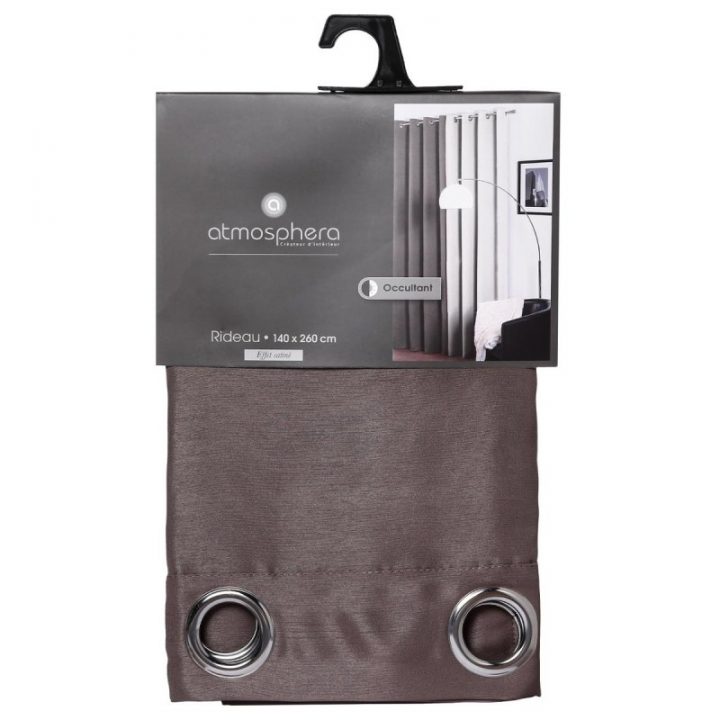 Rideau Occultant "Satin" 140X260Cm Taupe tout Rideau Occultant Taupe Rideau Occultant "Satin" 140X260Cm Taupe tout Rideau Occultant Taupe