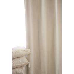 Rideau Occultant Thermique 135 X 280 Cm Grande Hauteur Uni serapportantà Rideau Occultant Ecru