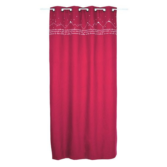 Rideau Occultant Thermique (135 X H250 Cm) Sommets Rouge intérieur Rideau Thermique Avis