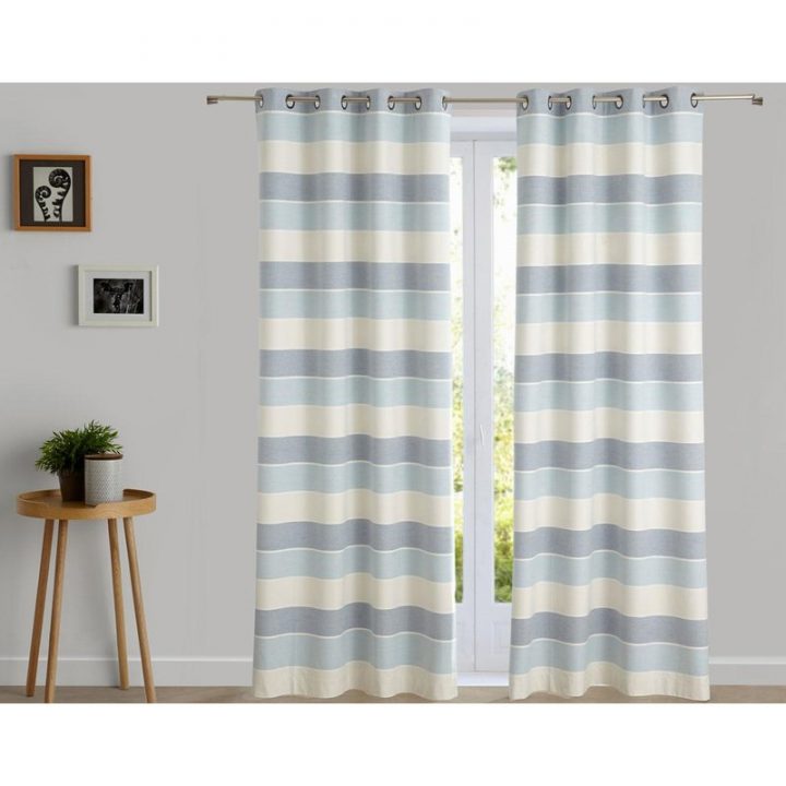 Rideau Occultant Thermique À Rayures Becquet – Bleu Ciel concernant Rideaux Occultants Thermiques Rideau Occultant Thermique À Rayures Becquet – Bleu Ciel concernant Rideaux Occultants Thermiques