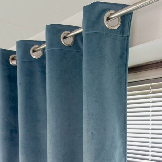 Rideau Occultant Thermique, Bristol Bleu Aqua L.140 X H concernant Rideau Thermique Froid Rideau Occultant Thermique, Bristol Bleu Aqua L.140 X H concernant Rideau Thermique Froid