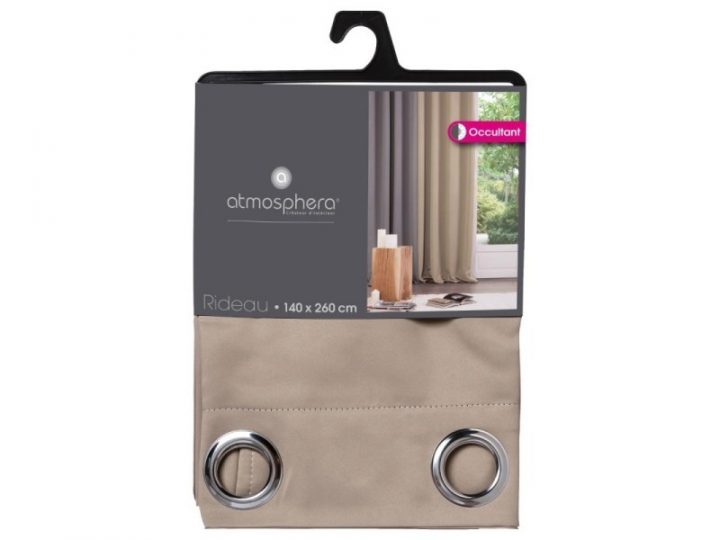 Rideau Occultant "Topa" 140X260Cm Lin – Vente De Paris tout Rideau Occultant Conforama