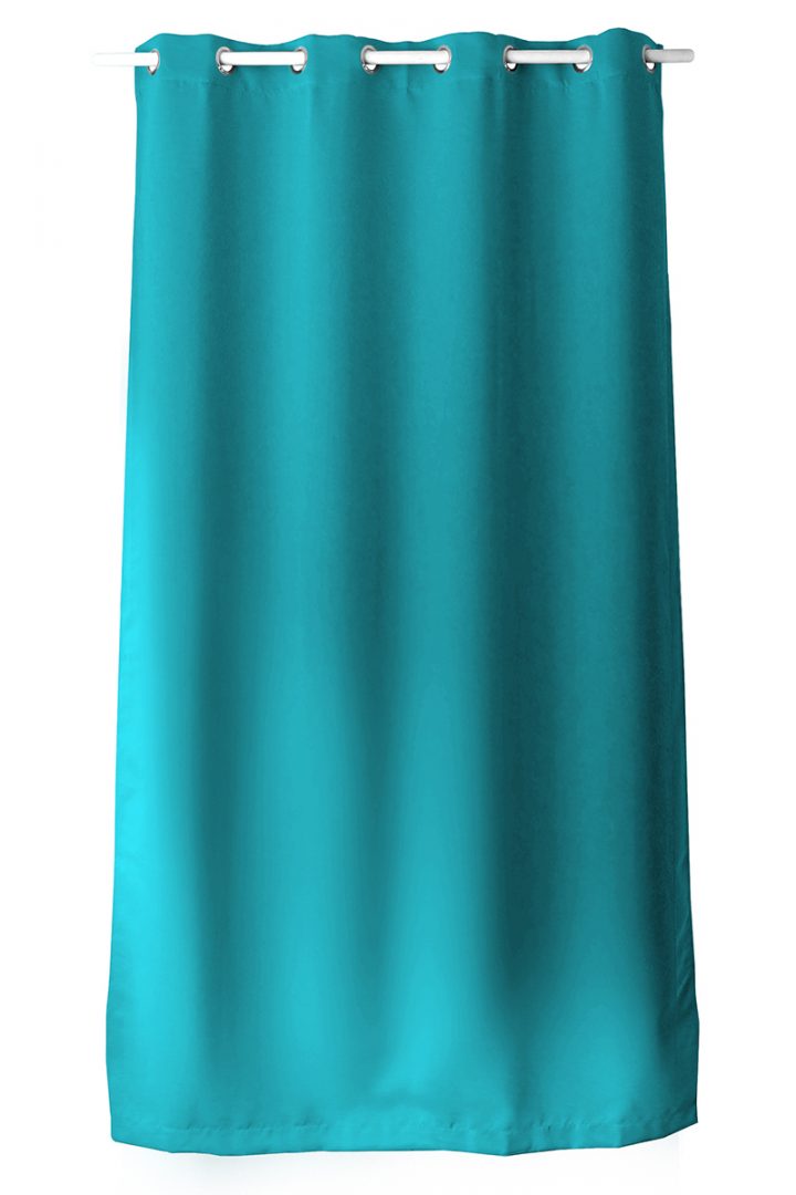 Rideau Occultant Uni Avec 8 Œillets (Turquoise), (Fuchsia à Rideau Rose Fushia Et Gris