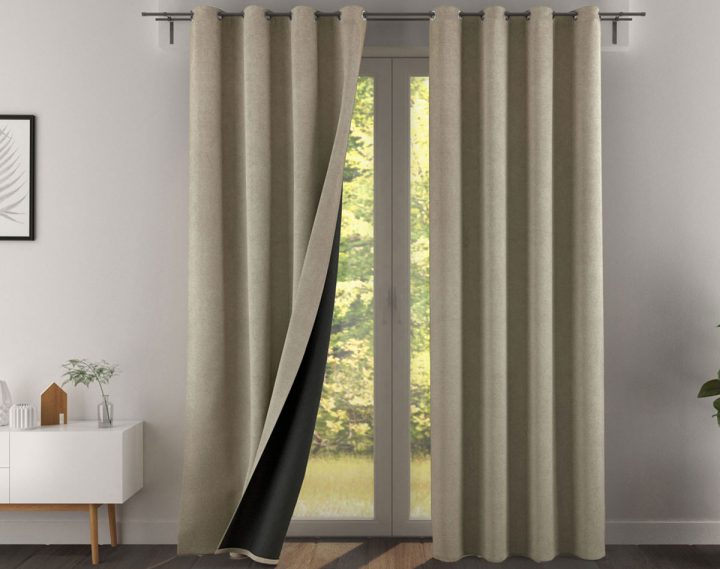 Rideau Occultant Velours Thermique Et Phonique Dos Polaire serapportantà Rideau Doublé Polaire