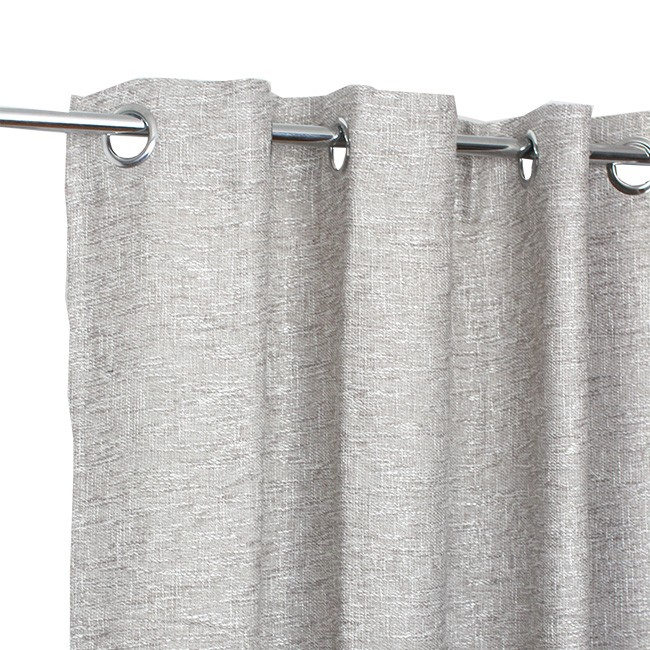 Rideau Œillets Jacquard Gris Aspect Laine destiné Rideau Gris Foncé