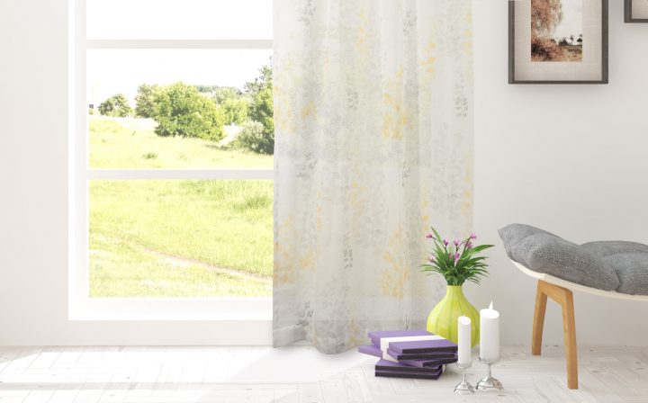 Rideau Passe-Tringle – Serenity – Jaune – 54 X 84 Po pour Rideau Passe Tringle