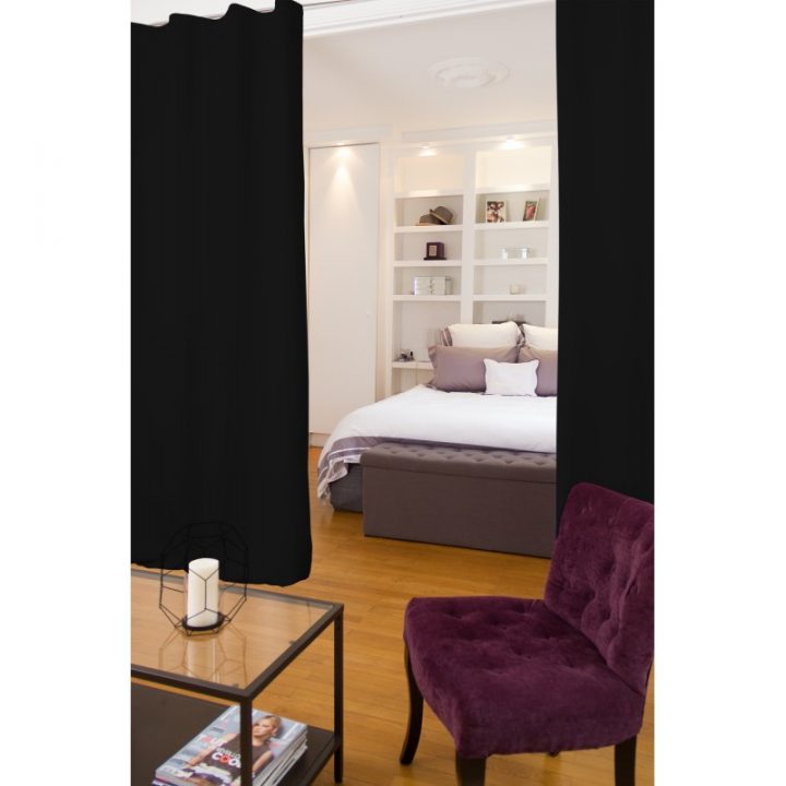 Rideau Phonique Séparation De Pièces Noir – Rideaux Moondream concernant Rideau Phonique Avis