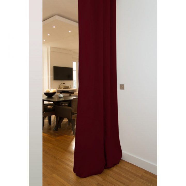 Rideau Phonique Séparation De Pièces Rouge Grenat à Rideau Phonique Avis