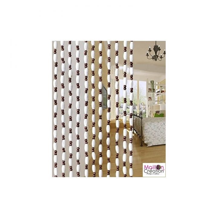 Rideau Portière En Perle Et Olivettes De Bois avec Rideau De Perles De Bois Provençaux