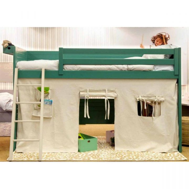 Rideau Pour Fabriquer Un Lit Forme Tipi Loft Asoral avec Rideau Style Loft