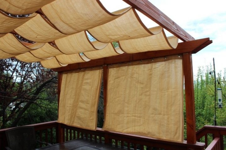 Rideau Pour Pergola Bois – Tout Le Matériel Pour Son Jardin serapportantà Rideau Pour Pergola