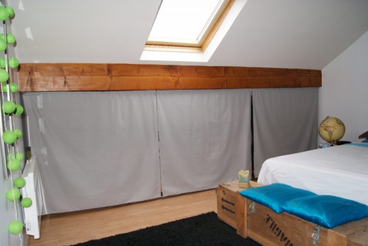 Rideau Pour Placard Sous Pente intérieur Rideau Pour Penderie