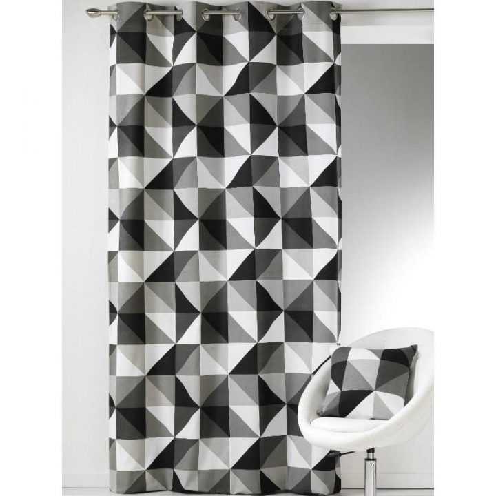 Rideau Prêt-À-Poser À Motifs Graphiques Et Géométriques intérieur Rideau Geometrique Rideau Prêt-À-Poser À Motifs Graphiques Et Géométriques intérieur Rideau Geometrique