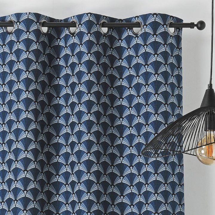 Rideau Prêt-À-Poser Motif Galice Bleu – Linder destiné Rideau Motif Bleu Rideau Prêt-À-Poser Motif Galice Bleu – Linder destiné Rideau Motif Bleu