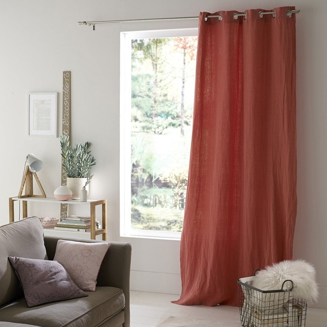 Rideau Pur Lin Oeillets, Barica La Redoute Interieurs | La pour Rideaux Occultants La Redoute