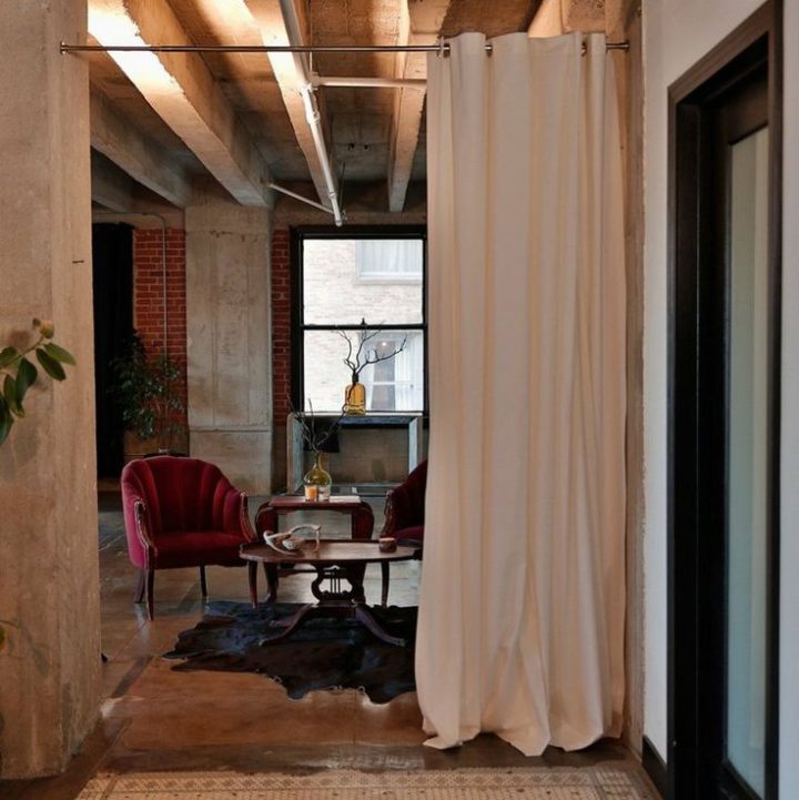 rideau pour cuisine style industriel