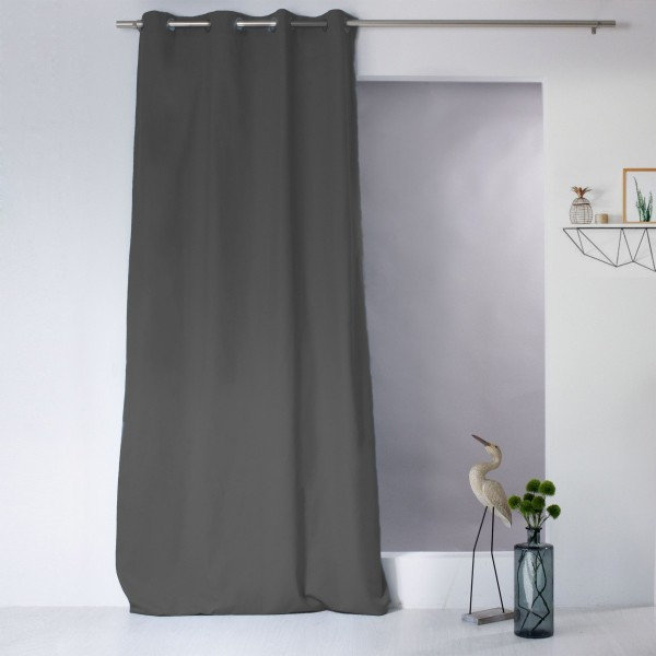Rideau Tamisant (135 X 240 Cm) Etna Gris Foncé – Rideau à Rideau Gris Argenté