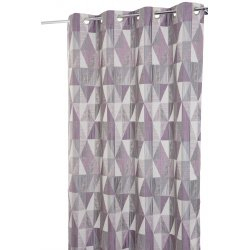 Rideau Tamisant 140 X 260 Cm À Oeillets Jacquard Poché serapportantà Rideau Motif Geometrique Rideau Tamisant 140 X 260 Cm À Oeillets Jacquard Poché serapportantà Rideau Motif Geometrique