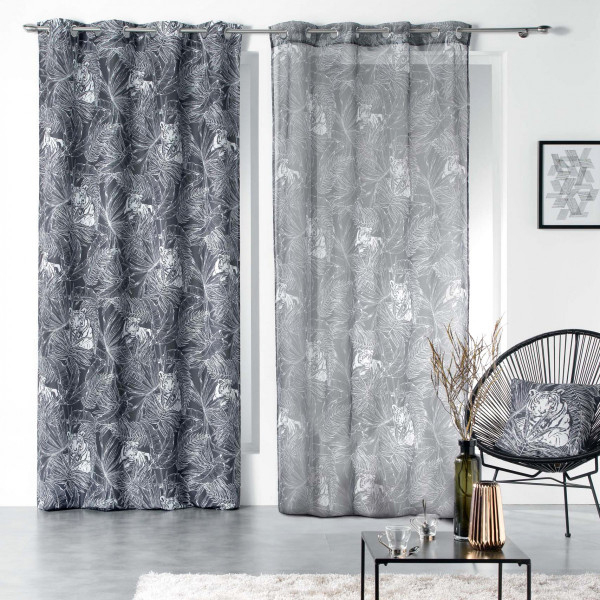 Rideau Tamisant (140 X 260 Cm) Goji Gris Anthracite dedans Rideau Gris Anthracite Rideau Tamisant (140 X 260 Cm) Goji Gris Anthracite dedans Rideau Gris Anthracite