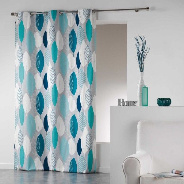 Rideau Tamisant (140 X 280 Cm) Leafy Bleu – Rideau pour Rideau Vert Canard Rideau Tamisant (140 X 280 Cm) Leafy Bleu – Rideau pour Rideau Vert Canard