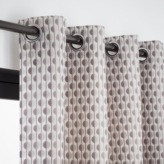 Rideau Tamisant, Boston, Gris, L.140 X H.260 Cm Inspire destiné Rideau Gris Leroy Merlin