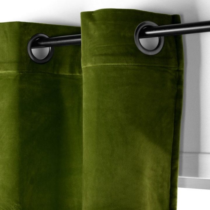 Rideau Tamisant, Chambord Velours Vert Kaki L.150 X H.250 tout Rideau Vert Canard Rideau Tamisant, Chambord Velours Vert Kaki L.150 X H.250 tout Rideau Vert Canard