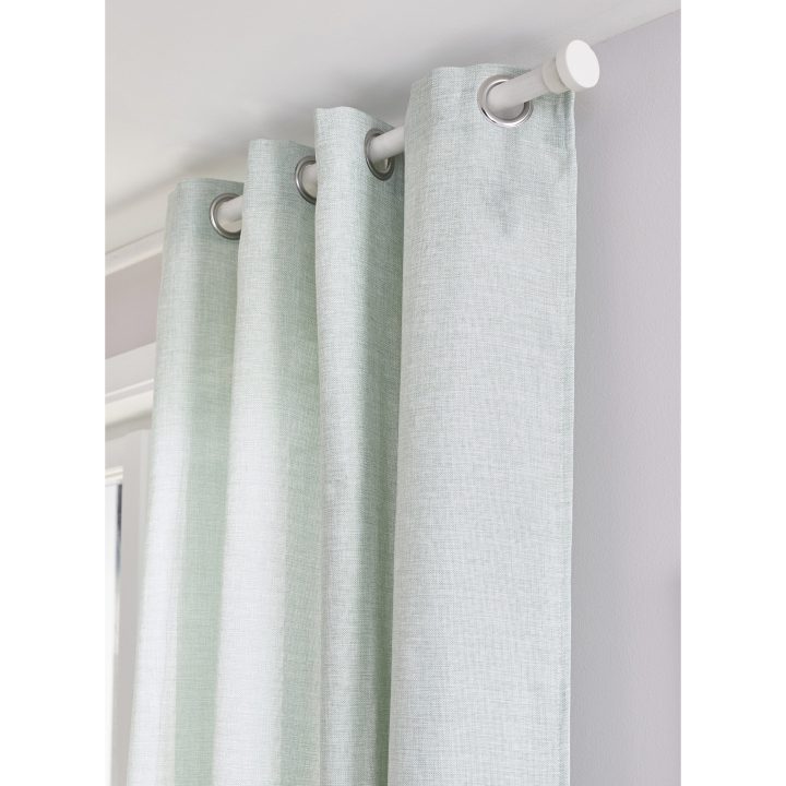 Rideau Tamisant, Copenhague Vert D'Eau L.140 X H.250 Cm En destiné Rideau Pastel