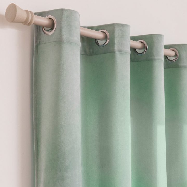 Rideau Tamisant, Dubbo, Vert Sauge, L.140 X H.260 Cm dedans Rideau Pastel