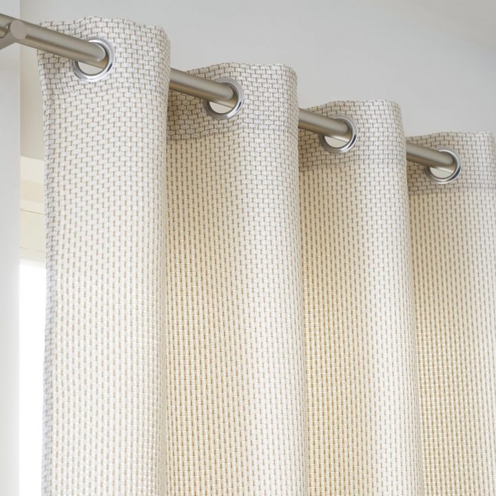 Rideau Tamisant, Enzo, Beige Et Blanc, L.140 X H.260 Cm pour Rideau Ruflette Rideau Tamisant, Enzo, Beige Et Blanc, L.140 X H.260 Cm pour Rideau Ruflette