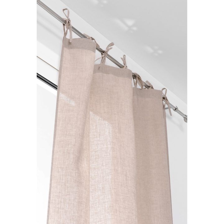 Rideau Tamisant, Lin, Pur Lin Naturel L.140 X H.280 Cm avec Rideau Lin Leroy Merlin