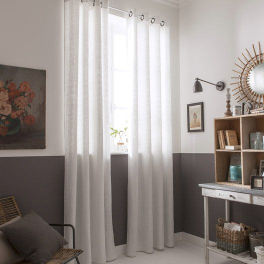 Rideau Tamisant, Lin, Solenzara Blanc L.140 X H.280 Cm pour Rideaux Occultants 280 Cm Rideau Tamisant, Lin, Solenzara Blanc L.140 X H.280 Cm pour Rideaux Occultants 280 Cm