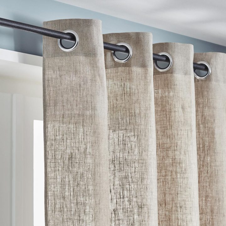 Rideau Tamisant, Lineo, Naturel, L.140 X H.280 Cm Inspire à Tringle A Rideau Moderne Rideau Tamisant, Lineo, Naturel, L.140 X H.280 Cm Inspire à Tringle A Rideau Moderne