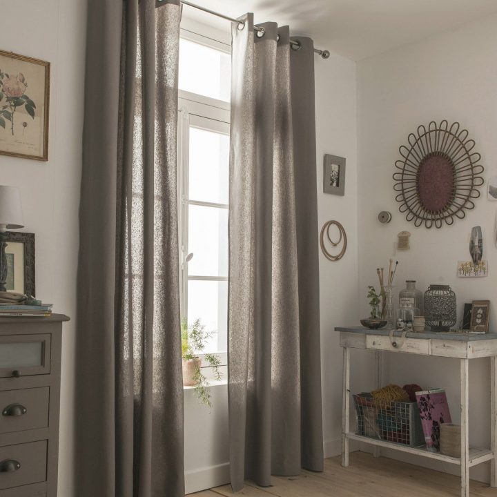 Rideau Tamisant, Metis Taupe L.135 X H.260 Cm | Rideaux tout Rideaux À Oeillets Leroy Merlin Rideau Tamisant, Metis Taupe L.135 X H.260 Cm | Rideaux tout Rideaux À Oeillets Leroy Merlin