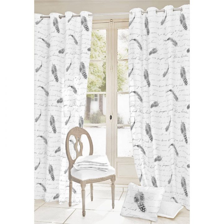 Rideau Tamisant, Poem, Naturel, L.135 X H.250 Cm | Leroy encequiconcerne Rideau Metallique Leroy Merlin