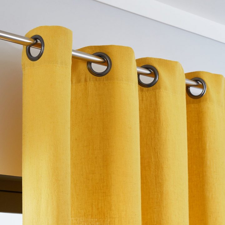Rideau Tamisant, Solenzara, Jaune Curry, L.140 X H.280 Cm avec Rideau London Leroy Merlin Rideau Tamisant, Solenzara, Jaune Curry, L.140 X H.280 Cm avec Rideau London Leroy Merlin