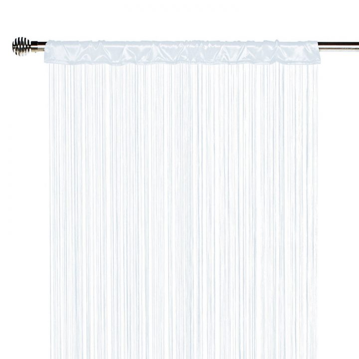 Rideau Tamisant, Spaghetti, Blanc, L.90 X H.250 Cm Inspire concernant Rideau Fil Blanc