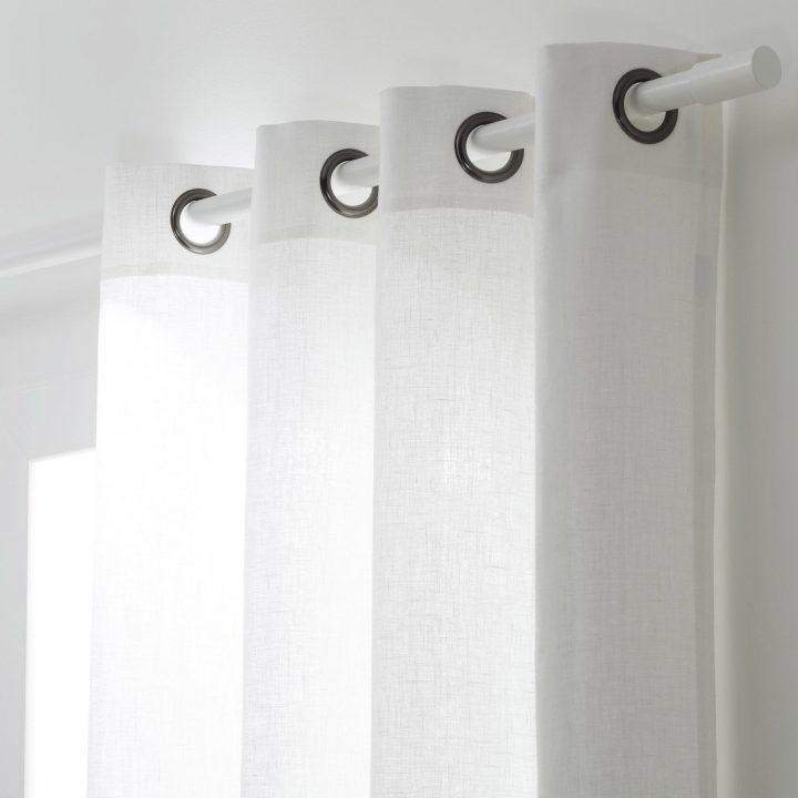 Rideau Tamisant, Toile, Blanc, L.135 X H.250 Cm | Leroy Merlin intérieur Rideau Store Leroy Merlin