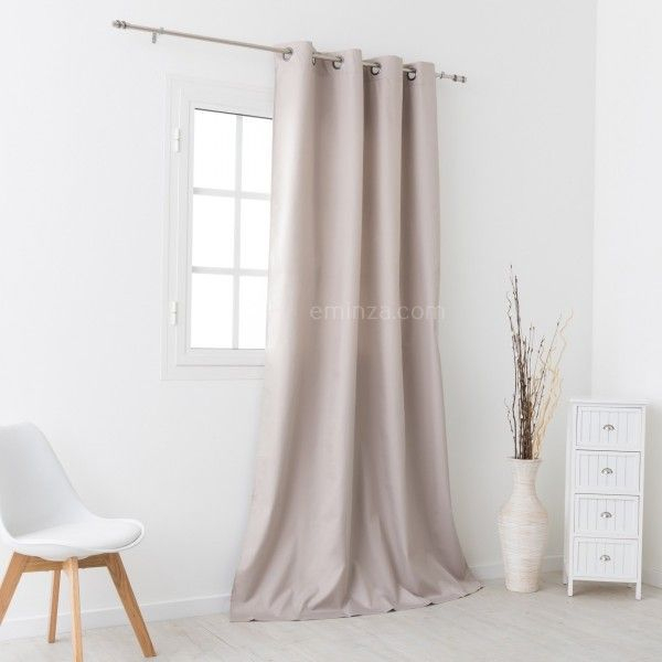 Rideau Thermique (140 X H250 Cm) Sun Taupe – Rideau destiné Rideau Thermique Gifi Avis