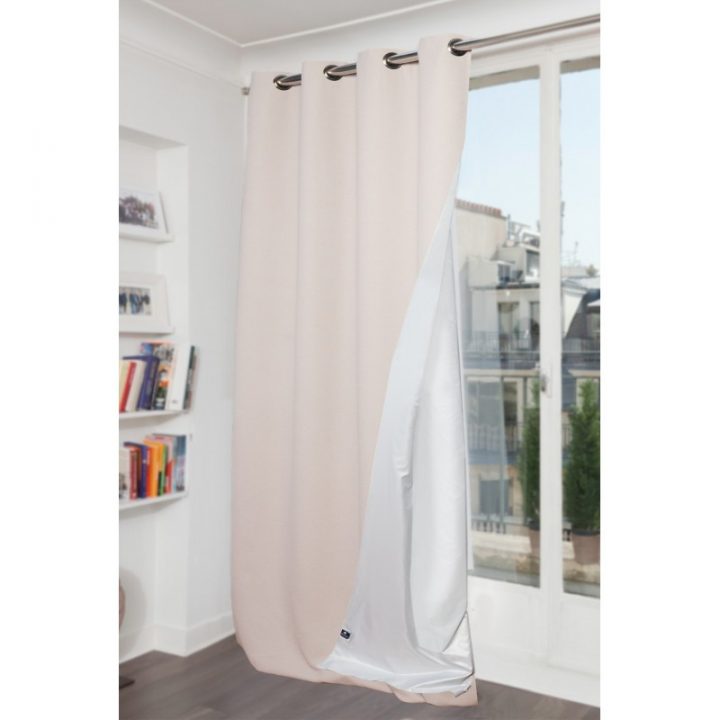 Rideau Thermique Aspect Lin Beige Lys – Rideaux Moondream encequiconcerne Rideau Thermique Été