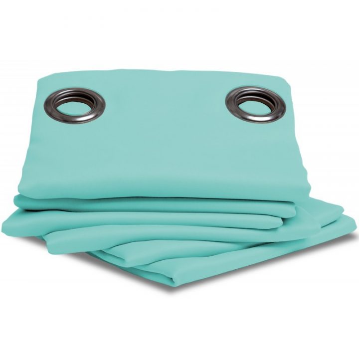 Rideau Thermique Et Occultant Bleu Turquoise – Rideaux destiné Rideau Thermique Été