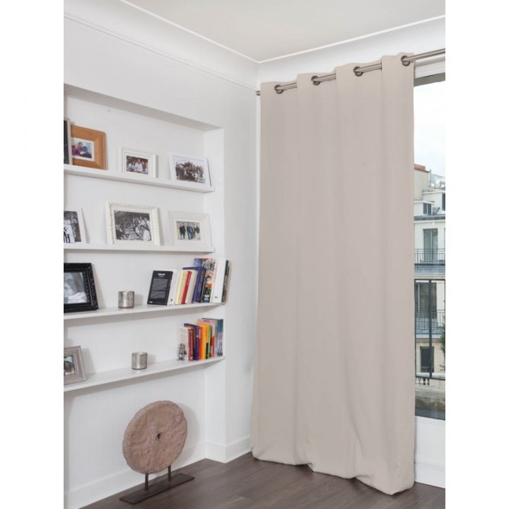 Rideau Thermique Et Occultant Gris Galet – Rideaux Moondream concernant Rideau Thermique Hiver