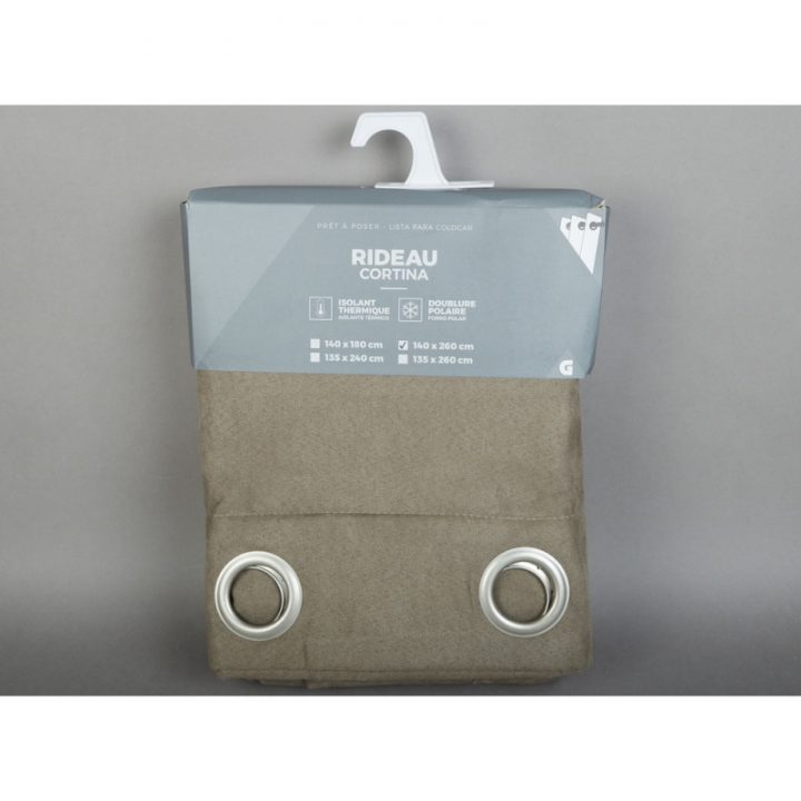 Rideau Thermique Polaire Taupe dedans Rideau Occultant Thermique Gifi