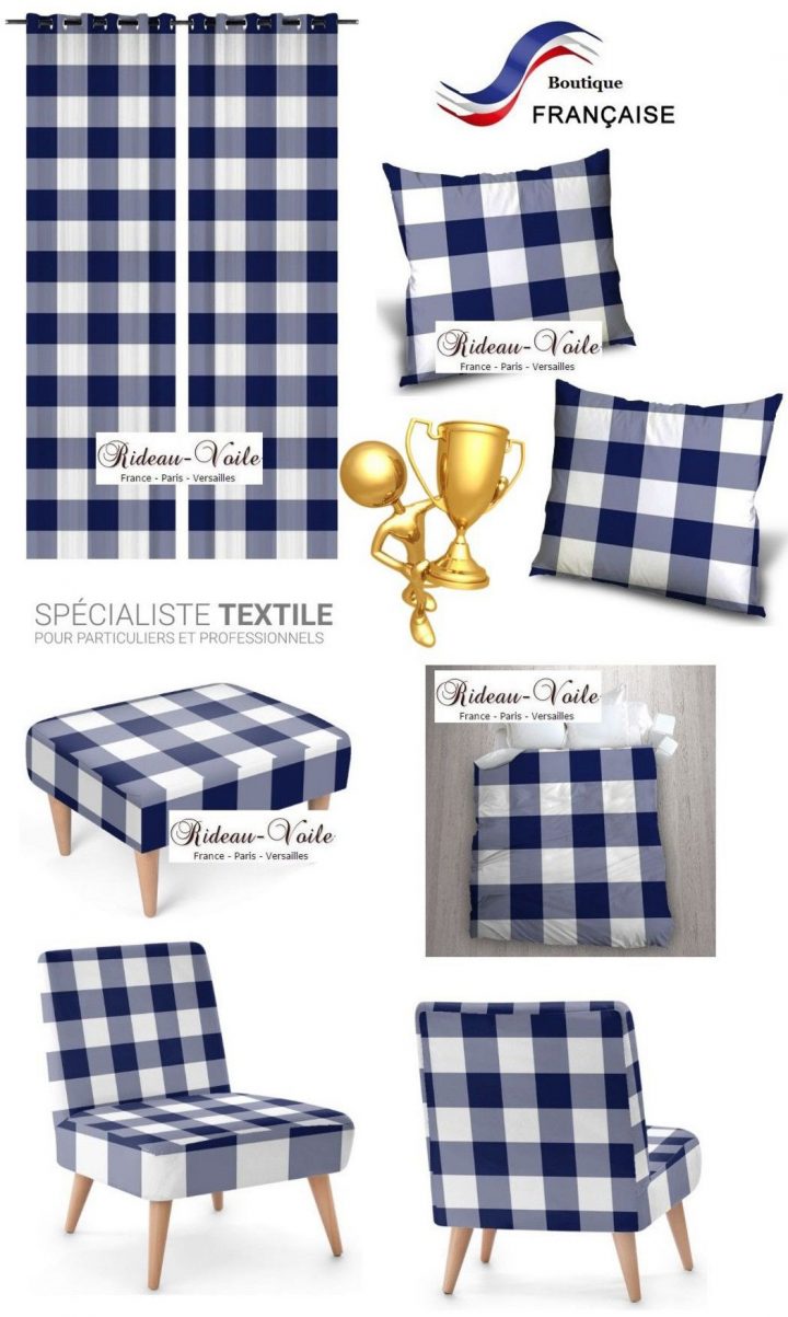 Rideau Tissu Carreaux Bleu Blanc Vichy | Rideaux, Carreau concernant Rideaux Vichy Rideau Tissu Carreaux Bleu Blanc Vichy | Rideaux, Carreau concernant Rideaux Vichy