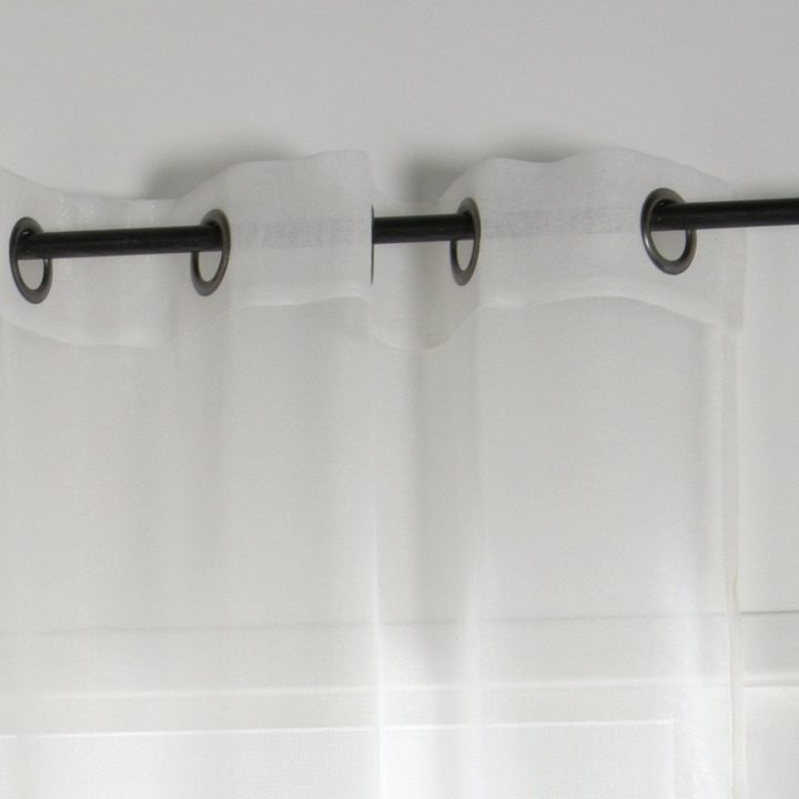 Rideau Transparent, Diamant Blanc L.140 X H.260 Cm | Leroy dedans Rideau Transparent Blanc