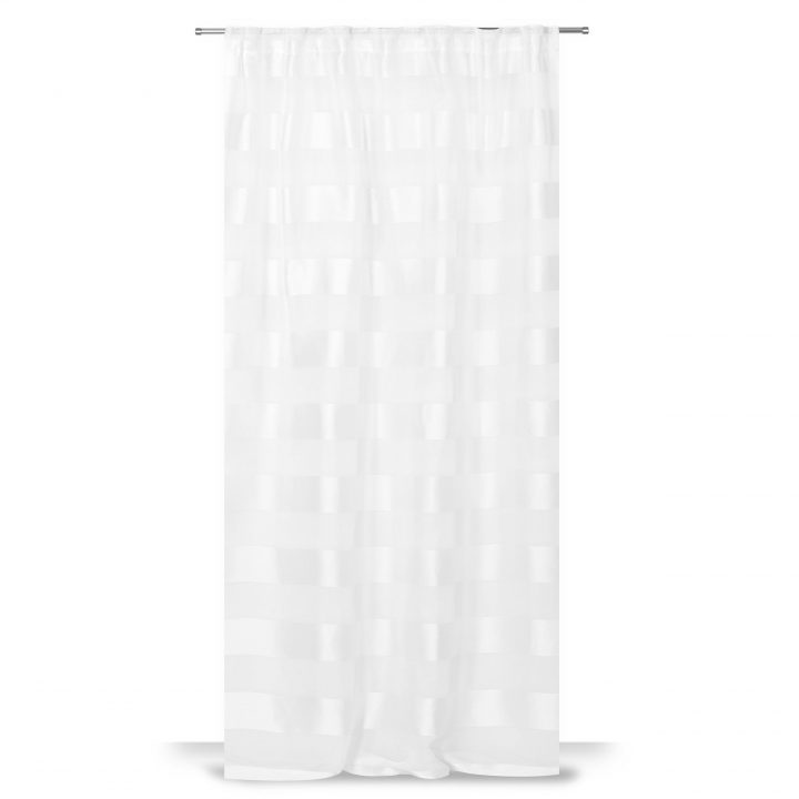 Rideau Transparent Standard, Maryline, Blanc, L.140 X H dedans Rideau Transparent Blanc