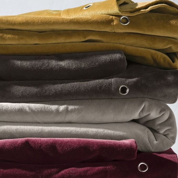 Rideau Velours Petits Œillets Lavezzi – Taille : 140X180 tout Rideaux Petite Taille Rideau Velours Petits Œillets Lavezzi – Taille : 140X180 tout Rideaux Petite Taille