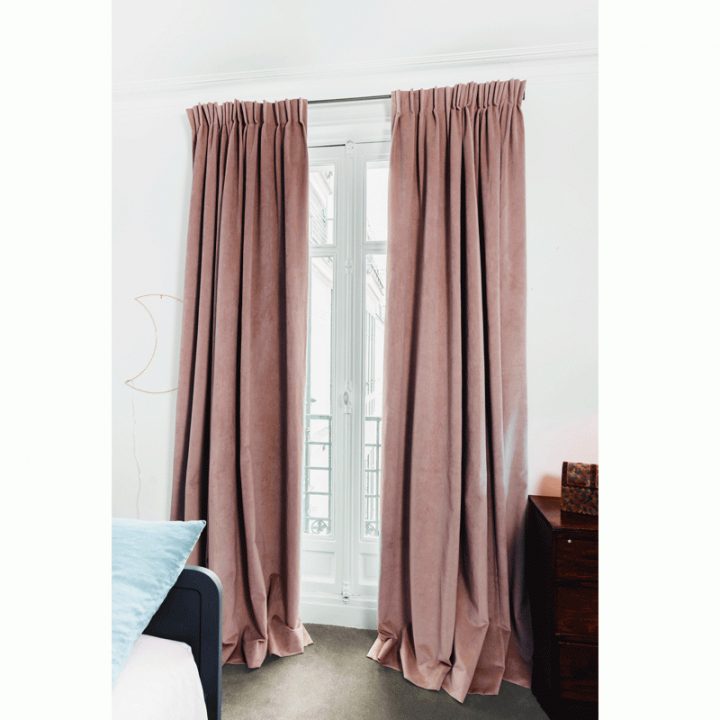 Rideau Velours Sweet Love Rose Poudre En 2020 | Rideau dedans Rideau Velours Rose