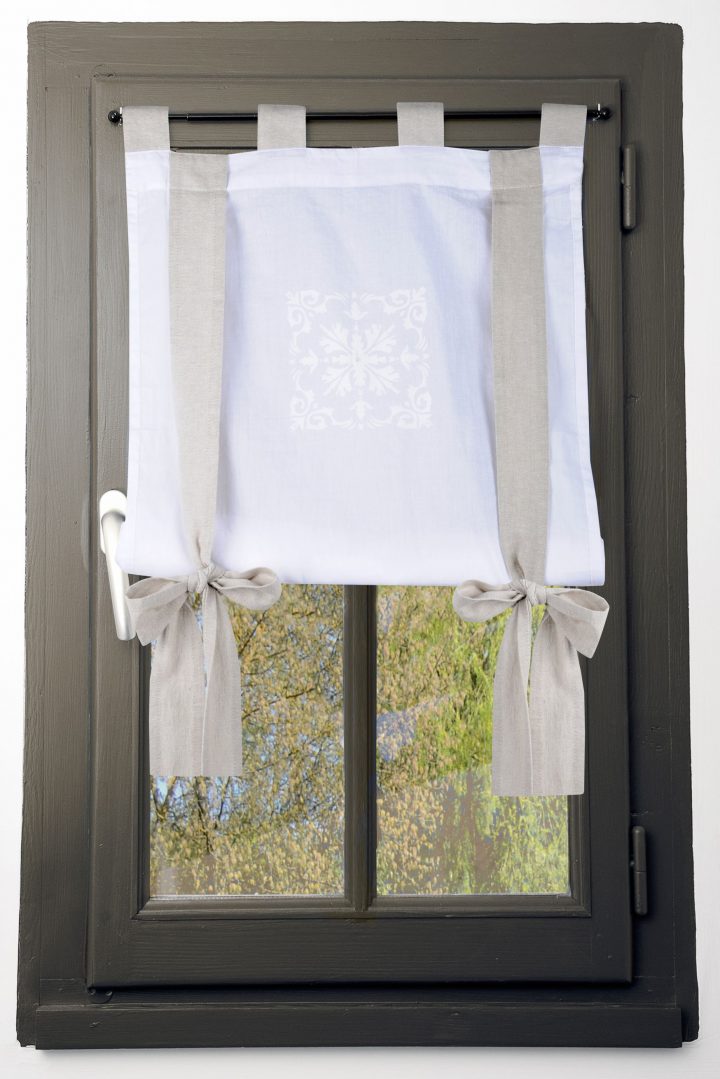 Rideau Vitrage Motif Baroque Blanc Avec Ruban À Nouer pour Rideau Voilage Largeur 160 Rideau Vitrage Motif Baroque Blanc Avec Ruban À Nouer pour Rideau Voilage Largeur 160