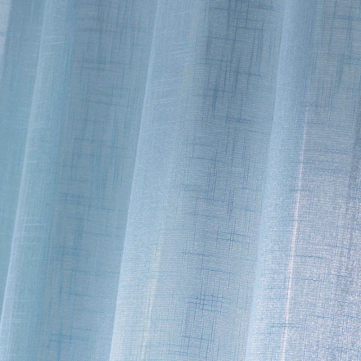 Rideau Voilage "Haltona" 140X240Cm Bleu Ciel tout Rideau Voilage Bleu