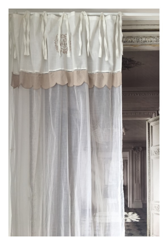 Rideau Voilage Shabby Modèle Beauregard 140 X 280 Cm – Le concernant Rideaux Romantiques